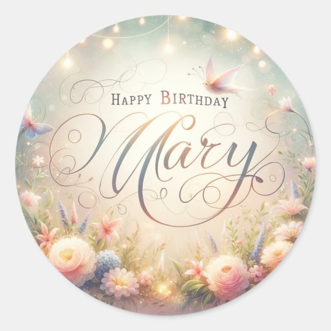 Les autocollants d'anniversaire de Mary (Devant)