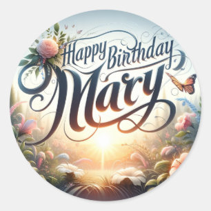 Les autocollants d'anniversaire de Mary