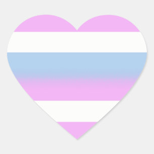 Les autocollants de drapeau intersexe - coeurs