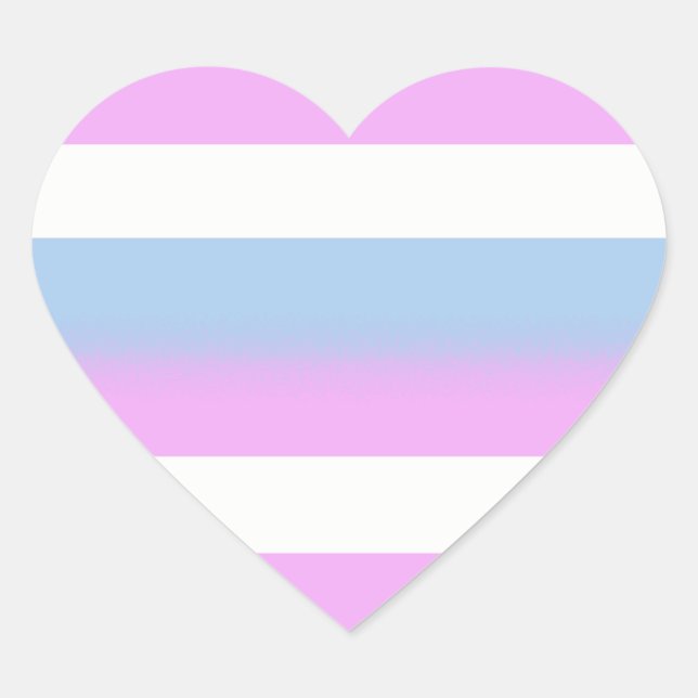 Les autocollants de drapeau intersexe - coeurs (Devant)