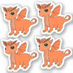 Les autocollants de zodiac du Dragon de Cute Tauru