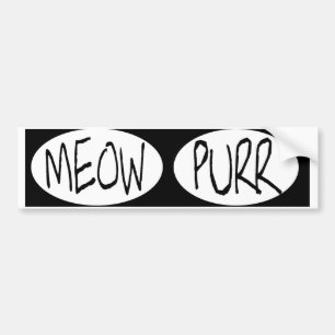 les AUTOCOLLANTS du MEOW ovales PURRBUMPER meow lo