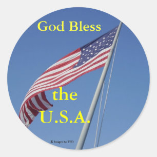 Les autocollants God Bless U.S.A.
