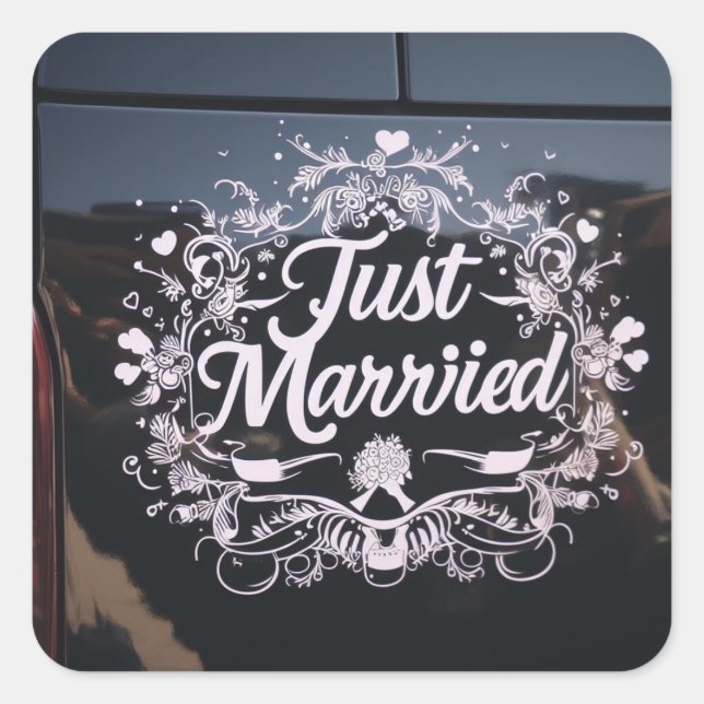 Les autocollants "Just Married" de voiture pour le (Devant)
