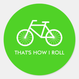Les autocollants verts de bicyclette avec