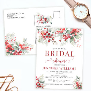 Les baies d'hiver heureux après la carte postale d