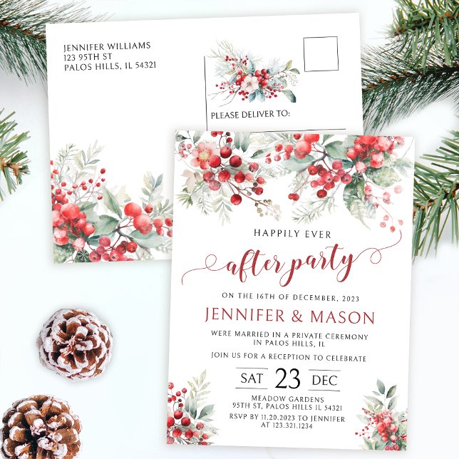 Les baies d'hiver heureux après la carte postale d (Créateur téléchargé)