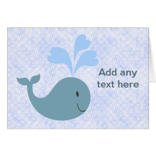 Les baleines bleues mignonnes ajoutent votre texte