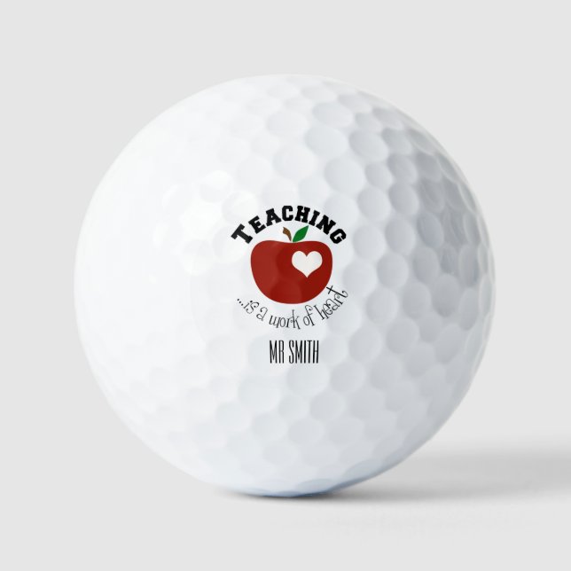 Les balles de golf de l'enseignant le personnalise (Recto)