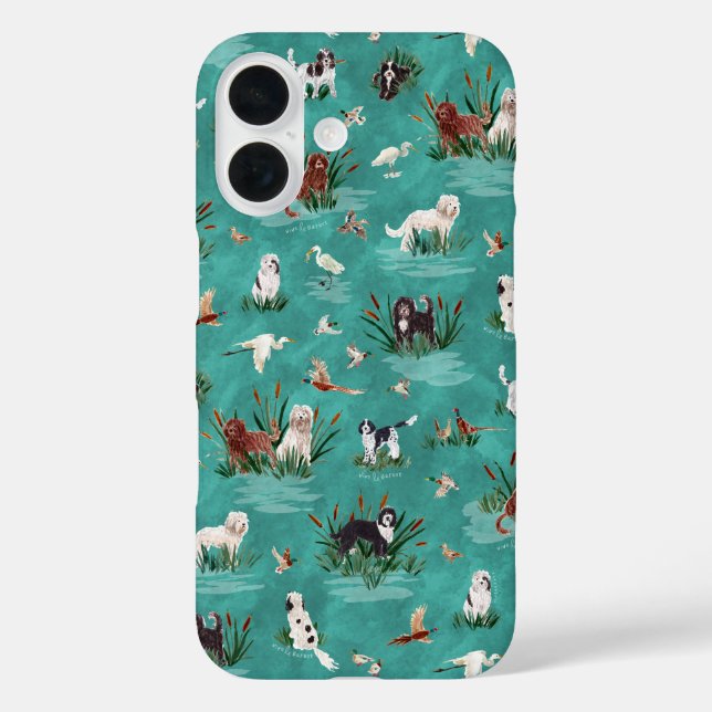 LES BARBETS Aqua iPhone 16 Hülle (Rückseite)
