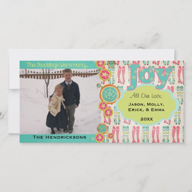 Les Bas Étaient Un Carte photo De Vacances Suspend (Devant)