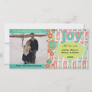 Les Bas Étaient Un Carte photo De Vacances Suspend