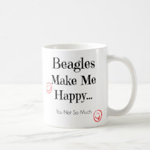 Les beagles me rendent heureux - tasse de café de