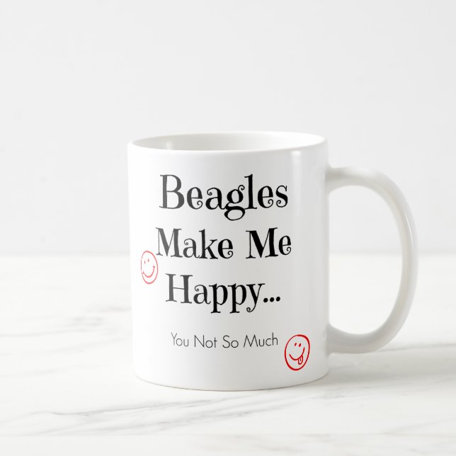 Les beagles me rendent heureux - tasse de café de (Droite)