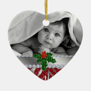 Les bébés Premier ornement de Noël Zebra Red Si