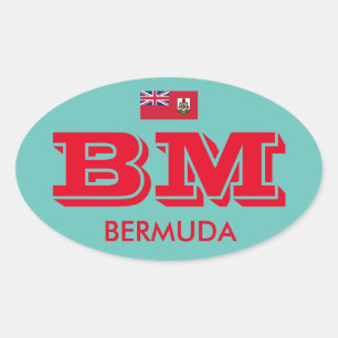 Les Bermudes - autocollant d'ovale d'Euro-Style