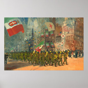 Les Bersaglieri - George Luks Poster des Beaux-Art