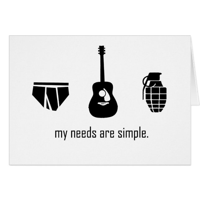 Les besoins simples (Devant horizontal)