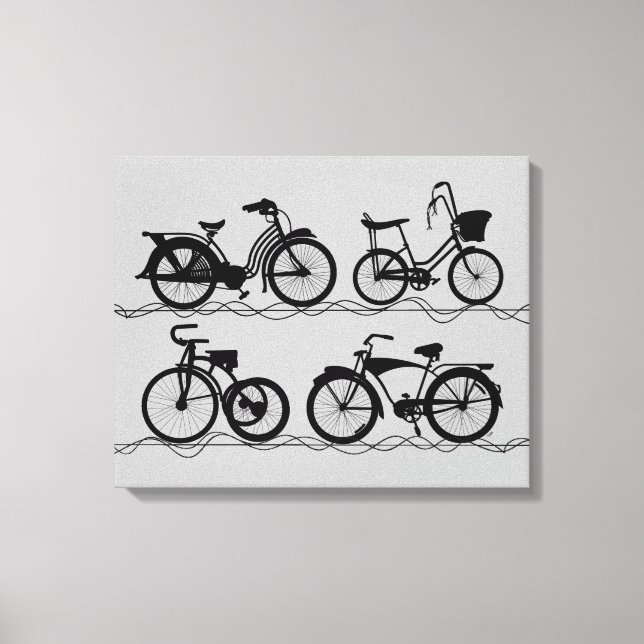 Les Bicyclettes Leinwanddruck (Vorderseite)