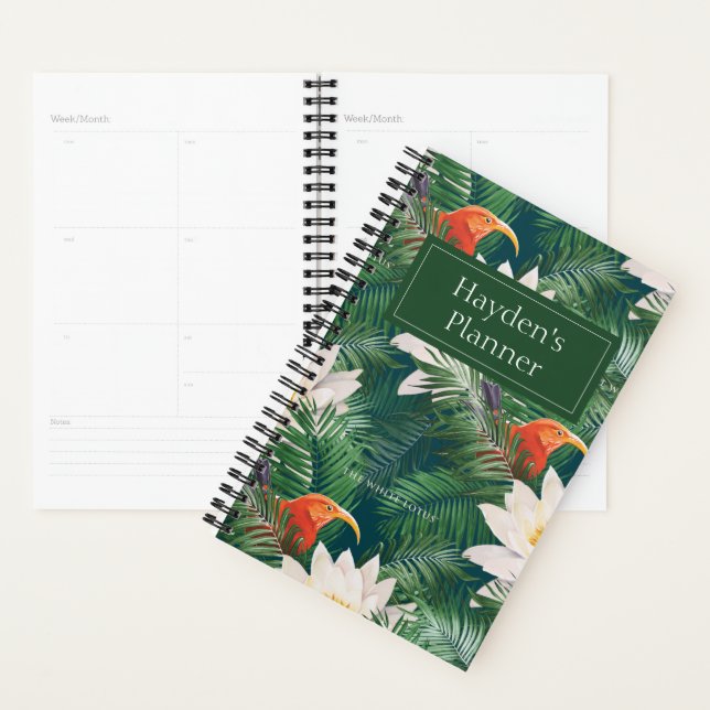Les Blancs Lotus Tropical Birds & Lotus Motif (Devant avec enveloppe)