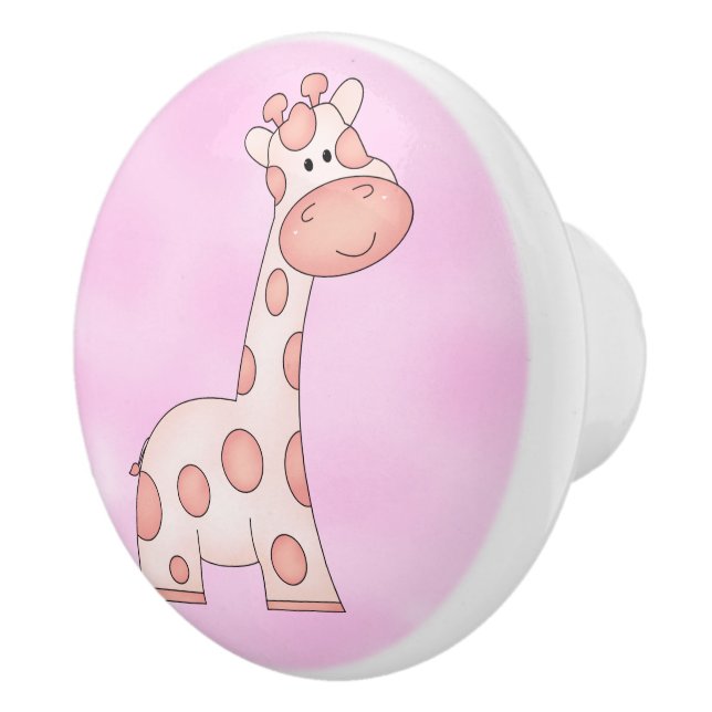 Les boutons de l'enfant et la girafe rose mignonne (Droite)