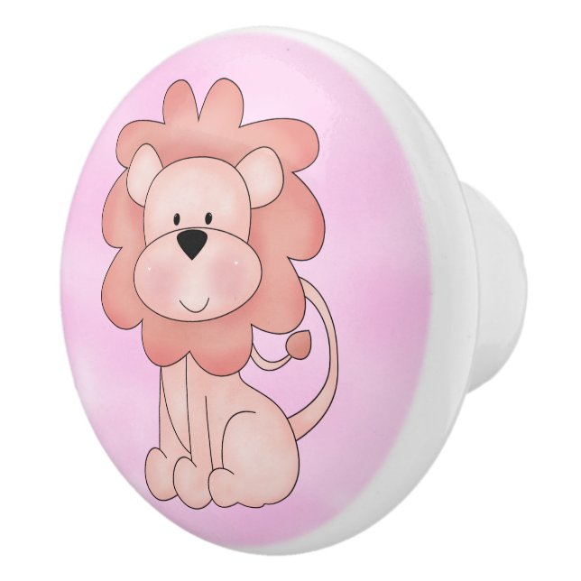 Les boutons de l'enfant et le lion rose mignon de (Droite)