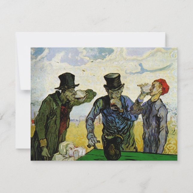 Les buveurs de Vincent van Gogh Invitation (Devant)