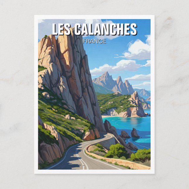 Les Calanches Frankreich Postkarte (Vorderseite)