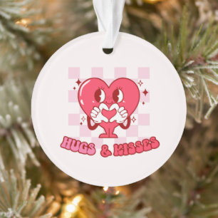 "Les câlins et les baisers"   Coeur rose mignon et