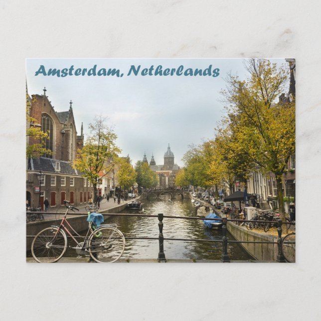 Les canaux d'Amsterdam dans la carte postale d'aut (Devant)