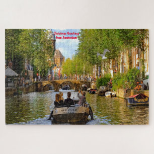 Les canaux d'Amsterdam. Jigsaw Puzzle