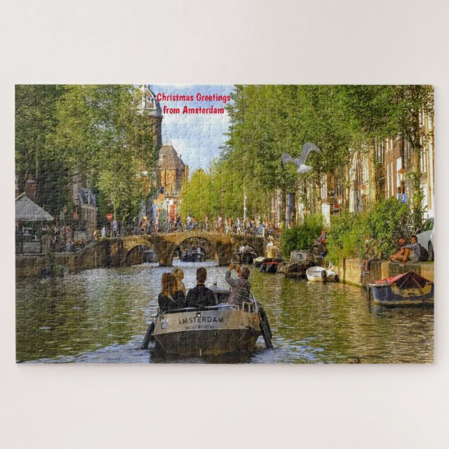Les canaux d'Amsterdam. Jigsaw Puzzle (Horizontal)