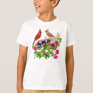 Les cardinaux dans le jardin badine le T-shirt