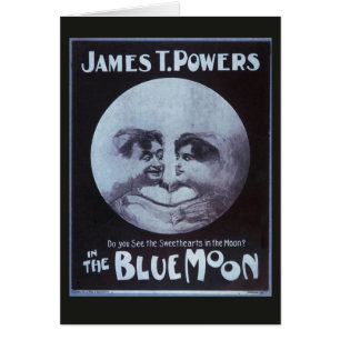 Les cartes d'affiche de théâtre de lune bleue