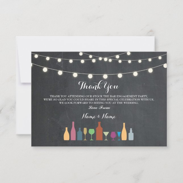 Les cartes de Merci stockent la craie de boissons (Devant)
