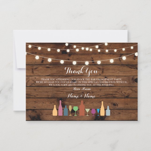 Les cartes de Merci stockent les boissons de (Devant)