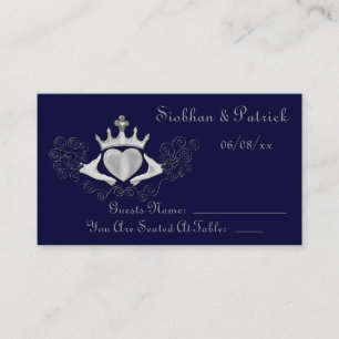 Les Cartes De Placement Claddagh (Argent) (Mariage
