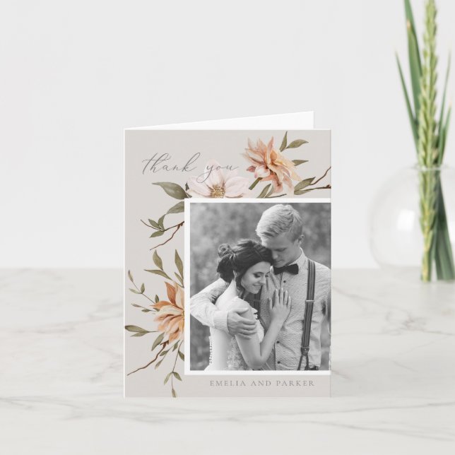 Les Cartes de remerciements de fleurs sauvages (Devant)