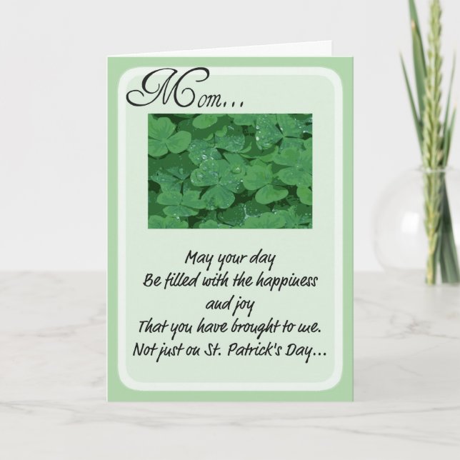 Les Cartes de Saint Patrick pour maman (Devant)