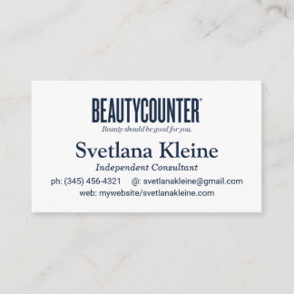 Les Cartes de visite de Beautycompteur, la liste d