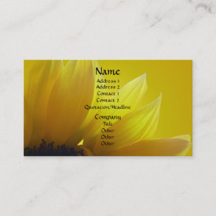 Les cartes de visite de tournesol personnalisent