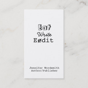 Les cartes de visite drôles d'auteur mangent