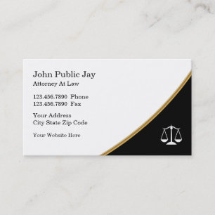 Les Cartes de visite du bureau de la justice moder