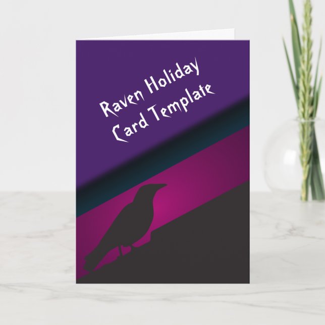 Les cartes d'Halloween du Corbeau noir (Devant)