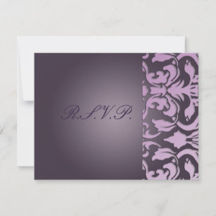 Les cartes Plum Damask/RSVP nécessitent des invita