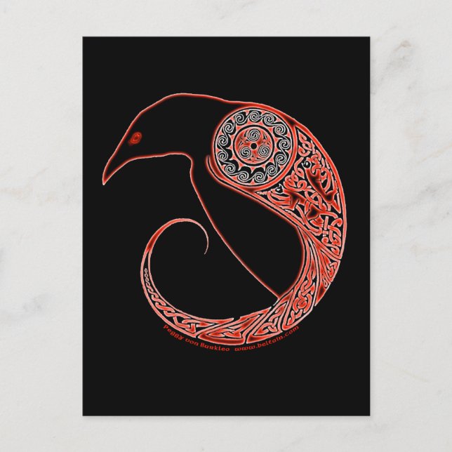 Les cartes postales celtiques du Corbeau de Morrig (Devant)