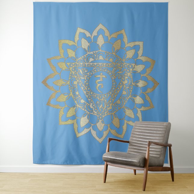 Les Chakras Vishudda - Tapisserie (En situation)