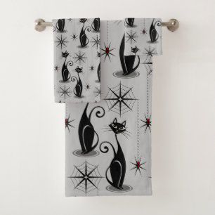 Les chats atomiques Éffrayants de Meow Retro à gri