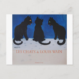 Les Chats de Louis Wain Postkarte