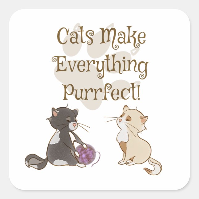 Les chats font de tout un stickers parfait (Devant)